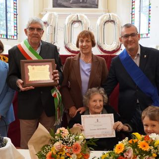 I festeggiamenti per la signora Armosino