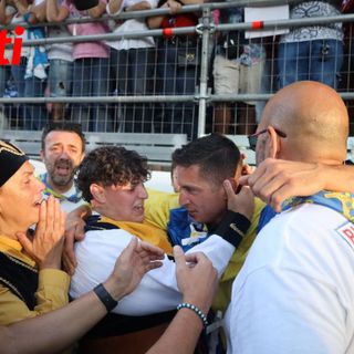 Atzeni pochi istanti dopo la vittoria (Merphefoto)