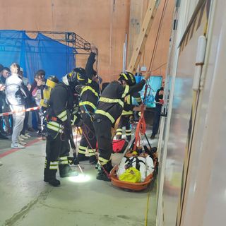 Alcune immagini dell'esercitazione di stamattina