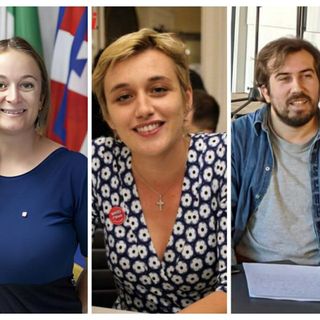 Nel collage fotografico, da sinistra: Alice Ravinale, Vittoria Briccarello e Mauro Bosia