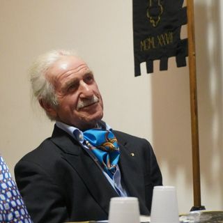 Renato Magari durante l'ultima visita a Legnano