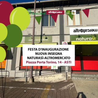 Asti, la Cooperativa Della Rava e della Fava inaugura la nuova insegna NaturaSì–Altromercato