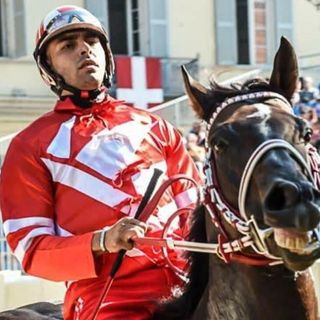 Antonio Mula in un'immagine del Palio 2025, quando ha difeso i colori di Moncalvo