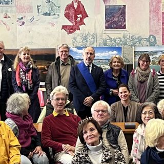 il presidente Maurizio Rasero con il gruppo proveniente dalla Germania