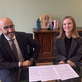 La dottoressa Barcella ritratta con il direttore generale dell'Asl AT Giovanni Gorgoni