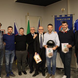 Il gruppo degli ospiti con Carlo Bosticco e Maurizio Nasi