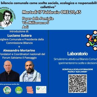 La Scuola di politica “Alexander Langer” si interroga sul bilancio comunale: scelte sociali, ecologiche e partecipate