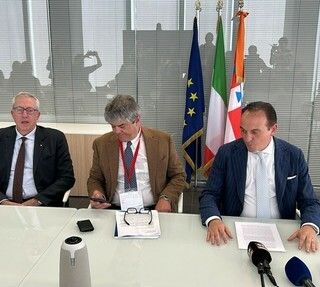 Il presidente Amalberto con il presidente Cirio