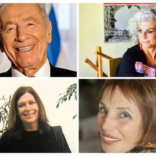 Nel collage fotografico, da sinistra e in senso orario, l'ex premier israeliano Shimon Peres (cui è titolato il Peres Center For Peace And Innovation), Manuela Dviri, Rachel Hadari, Zvia Peres Walden (psicolinguista e docente universitaria, figlia dello statista israeliano)