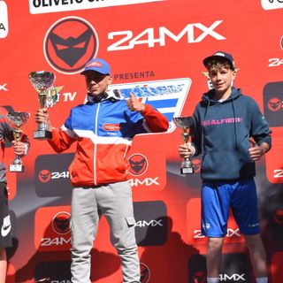 Riccardo Massaza sul podio della mini enduro
