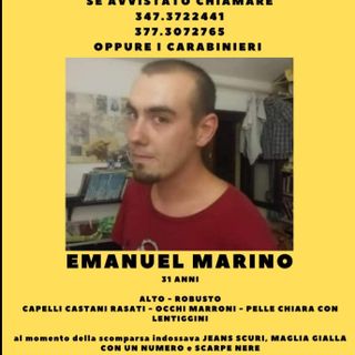 Ancora nessuna traccia di Emanuel Marino. Oggi pomeriggio la famiglia distribuirà volantini per aiutare le ricerche