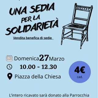 I mille volti della solidarietà. A Refrancore si cercano nuovi proprietari per vecchie sedie in legno