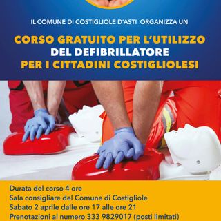 La locandina del corso in programma a Costigliole d'Asti