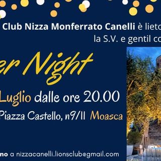 Venerdì 1 luglio al Castello di Moasca la Charter Night del Lions club Nizza Canelli