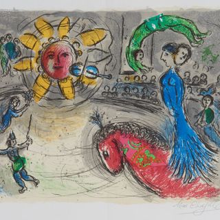 Soleil au cheval rouge, opera di Marc Chagall