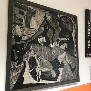 Quadro contro la tratta, sede Piam, Asti Ph Laura Nosenzo