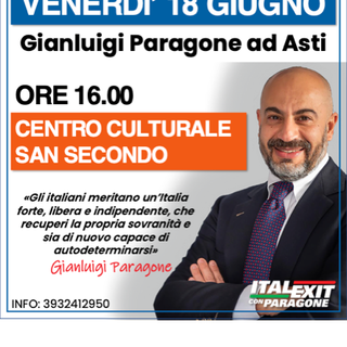 Locandina Senatore Paragone ad Asti