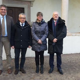 Protopapa con l'assessora Zanotelli e i presidenti Fem e Agrion
