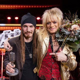 Andrea Brosio (a sinistra) con Michael Monroe