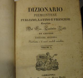 Antico dizionario piemontese