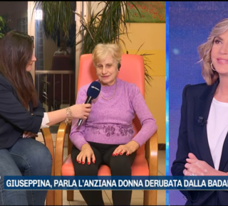 L'anziana di Castagnole delle Lanze ha raccontato la sua vicenda come ospite di alcune trasmissioni televisive. Qui è a &quot;Pomeriggio Cinque&quot;