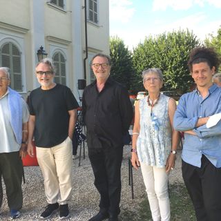 Happy Ruggiero (a sinistra), Mario Nosengo, Mirella Torta al debutto di &quot;senzasipario&quot; con Francesco Visconti e Lorenzo Morra