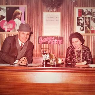 Carlo Bongiovanni con la moglie negli anni Sessanta