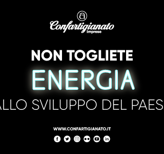 Banner di Confartigianato sul tema del caro-energia