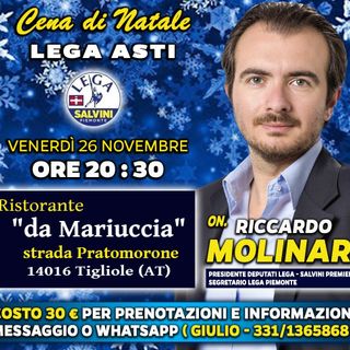 La locandina di presentazione della cena