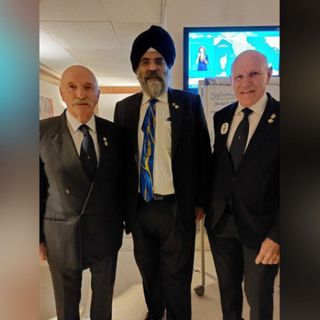 Oscar Bielli, Governatore Distretto Lions 108Ia3, A. P. Singh Vice Presidente Internazionale, Claudio Sabattini Presidente del Consiglio dei Governatori