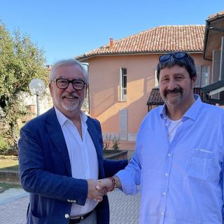 Il direttore generale Asl Boraso con il sindaco di Calliano Belluardo