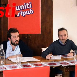 I consiglieri Bosia e Anselmo ritratti nel corso della conferenza stampa di presentazione del 'libro bianco' su Asp