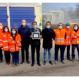 I dipendenti di GAIA che lavorano all’impianto di San Damiano
