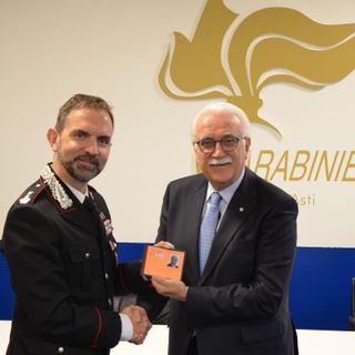 Il professor Calabrese con il tenente colonnello Lando