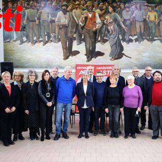 I candidati di CambiAMO Asti con Angela Quaglia e Paolo Crivelli (Ph. Merfephoto - Efrem Zanchettin)