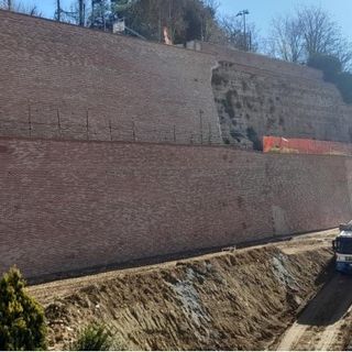 Il cantiere del muraglione moncalvese
