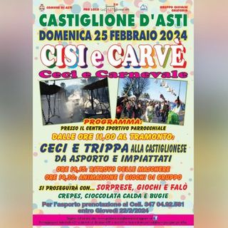 Castiglione si prepara al carnevale “Cisi e Carvè 2024”