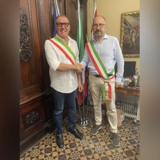 I sindaci di Costigliole e di Asti Enrico Alessandro Cavallero e Maurizio Rasero