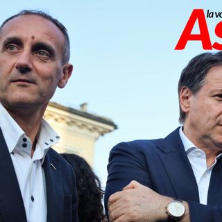 Massimo Cerruti e Giuseppe Conte in occasione della visita del maggio scorso (Merfephoto)