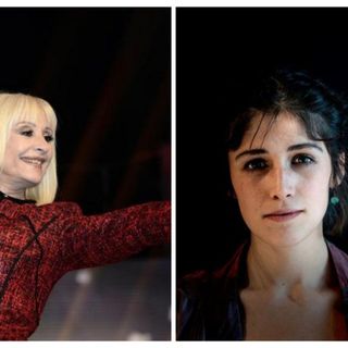 Raffaella Carrà e Chiara Dello Iacovo, che la interpreterà a teatro
