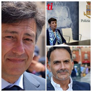 Il prefetto Ventrice, il questore Di Donato e l'assessore Giacomini