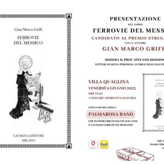 Collage tra la copertina del libro (a sinistra) e la locandina della serata