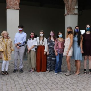 Il collettivo con il sindaco di Moncavo (Ph. Martina Mocchia)