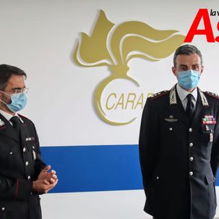 Il maggiore Hoffmann (a sinistra) con il comandante provinciale Breda (ph. Efrem Zanchettin - Merfephoto)
