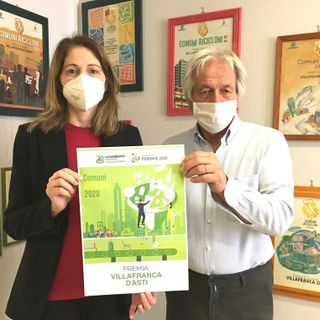 Anna Macchia, sindaco di Villafranca d'Asti, e l'assessore Antonio Accasto