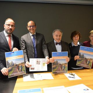 Un momento della conferenza stampa di presentazione.