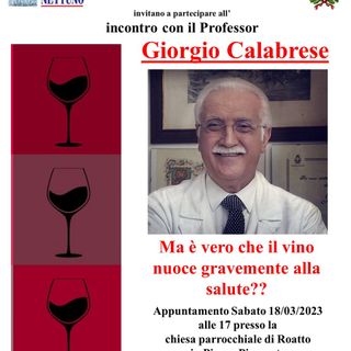 La locandina del convegno che vedrà relatore il professor Calabrese