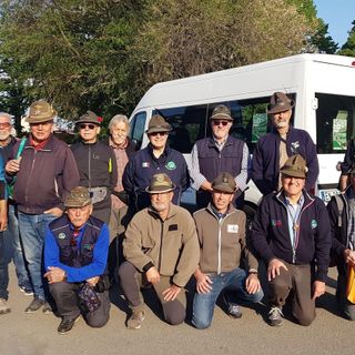Il gruppo di alpini astigiani in partenza per il Santuario Francescano della Verna