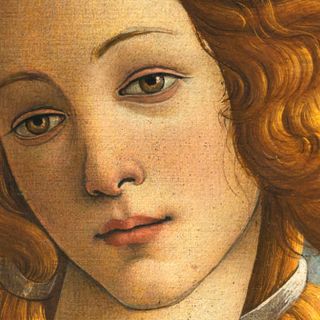 Dettaglio del dipinto La nascita di Venere di Sandro Botticelli