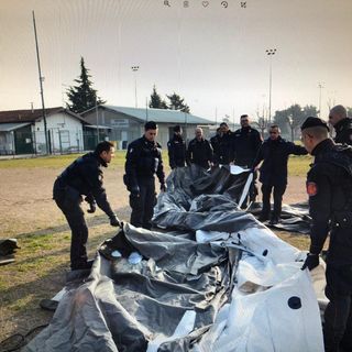 Questa mattina i carabinieri simulano un'emergenza alluvione nell'ex piazza d'Armi